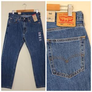Levi's 505 Regular Fit Jeans Mens 33x30 Straight Leg Blue Denim NWT 100% Cotton